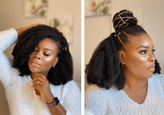 Examen par un coiffeur professionnel des textures de cheveux de perruques naturelles pour filles